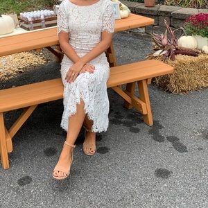 White lace cocktail dress